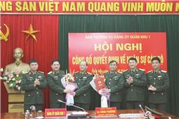 Quân khu công bố quyết định về nhân sự cán bộ